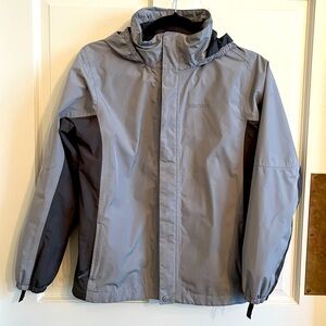 Marmot boys jacket with fleece zip in liner. Sz Lg, gray cond-good gently worn.